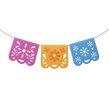 Colorful Paper Garland Hanging Decoration for Party or Celebration Background png