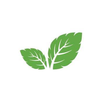 Leaf mint logo vector