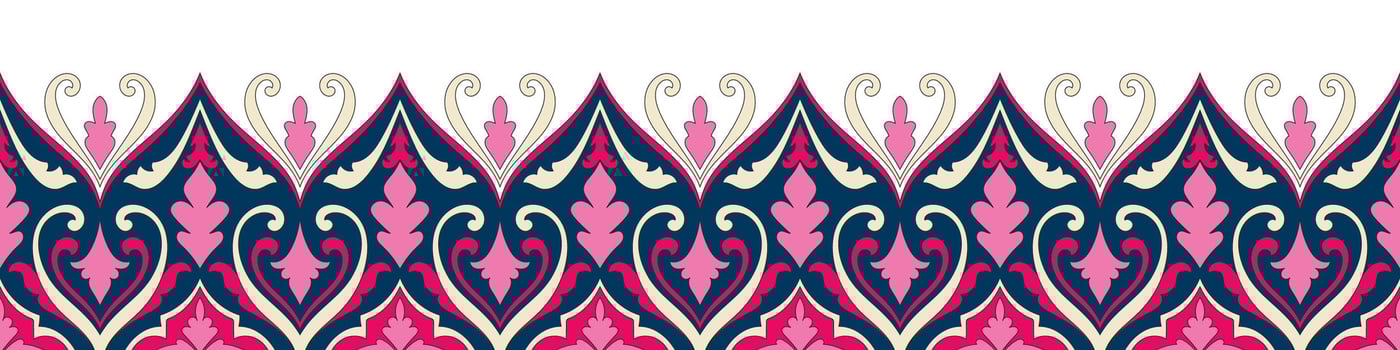 Tribal patterns for fabric printing, seamless horizontal lines vector