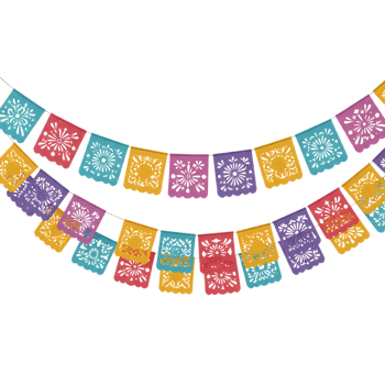 Colorful Paper Garland Decoration Hanging Festive Party Celebration Backdrop png