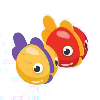 Get this modern 3d style icon depicting fish vector