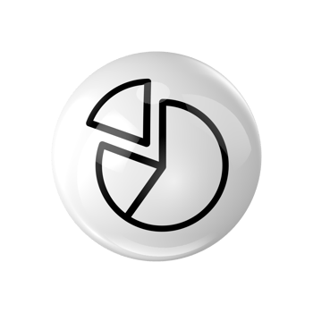 pie chart icon on transparent background png