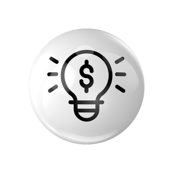 a light bulb with a dollar sign on it png