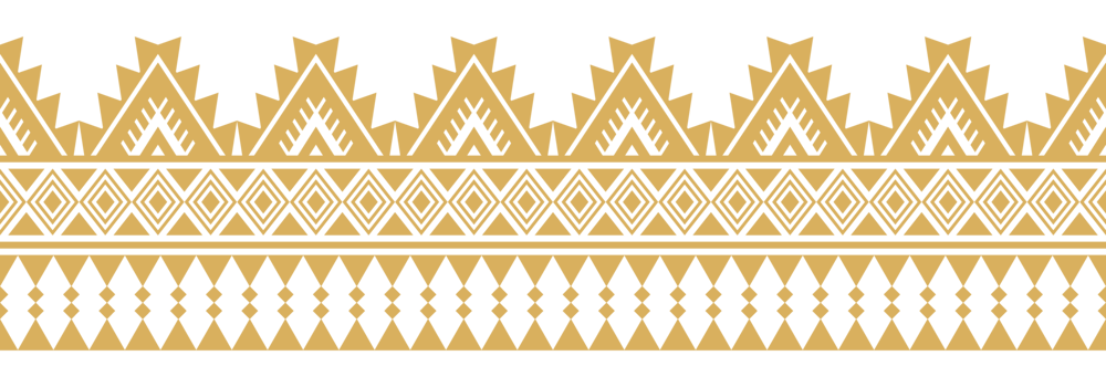Ethnic Aztec Navajo Textile with Tribal Gold Border Style Design. png