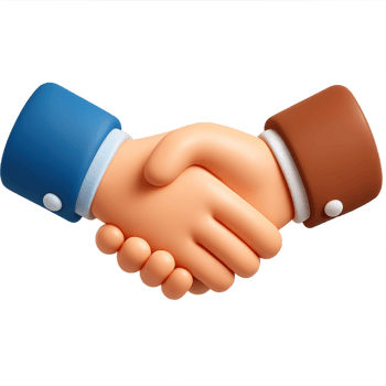 3d handshake icon symbolizing partnership, business deal, collaboration, teamwork and agreement in professional settings png