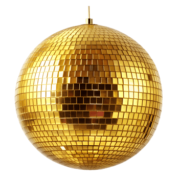 golden disco ball png