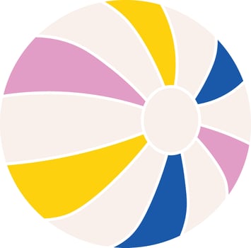 Colorful beach ball illustration Silhouette, Inflatable beach ball, vector