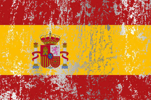Spain flag with grunge effect. vector