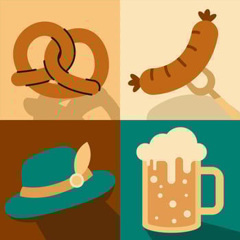 Octoberfest Celebration Tradional Bavaria Illustration vector