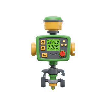 Automated Sprinkler System Cartoon Style with Water Splashes Illustration png