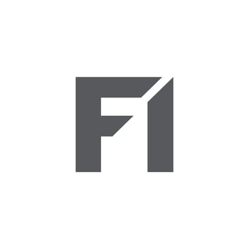 FI Letter monogram Initial Logo Design Template Illustration. FI elegant and Professional icon design vector