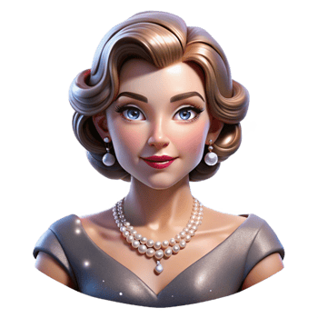 splendid coveted Portrait of a glamorous Hollywood starlet with diamonds sparkling around her neck and a sultry expression. Classic Hollywood lighting. Art Deco style png