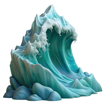 alluring distinguished A roaring ocean wave crashing against a cliff, dramatic lighting, realistic style, dynamic movement, png