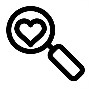 Favorite Search and search in black color vector