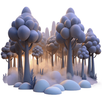radiant dramatic gothic A misty forest at dawn, soft diffused lighting, Romantic style fine detail png