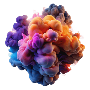 reflective captivating A swirling mass of colorful smoke, illuminated by a dramatic, chiaroscuro lighting, in a painterly, abstract expressionist style gallery standard png