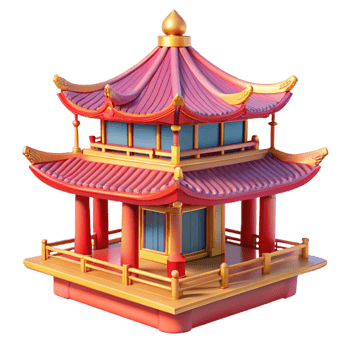 breathtaking industrial A floating pagoda, intricate details, vibrant colors, serene atmosphere, ultra HD png