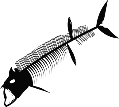 Xiphactinus Fossil Skeleton png