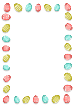 Easter egg frame border png