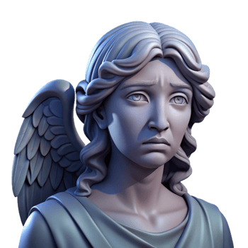 notable contemporary Portrait of a weeping angel statue, moonlight, gothic style impeccable png
