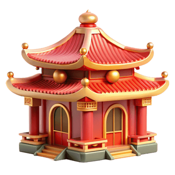 standout bohemian A traditional Chinese temple, ornate red and gold details, serene and spiritual style, soft lighting elite png