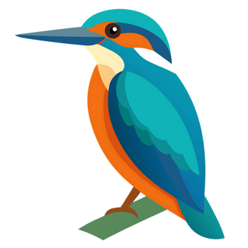 Majestic Kingfisher Bird png