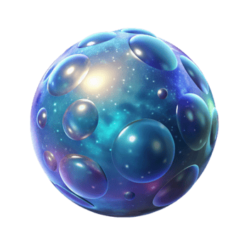 stunning vintage A floating, translucent orb filled with swirling galaxies, emitting a soft ethereal glow, with volumetric lighting, in a cosmic horror style high quality png