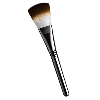 Professional foundation makeup brush with soft bristles for flawless application on a transparent background Concept of beauty, cosmetics, and personal care png