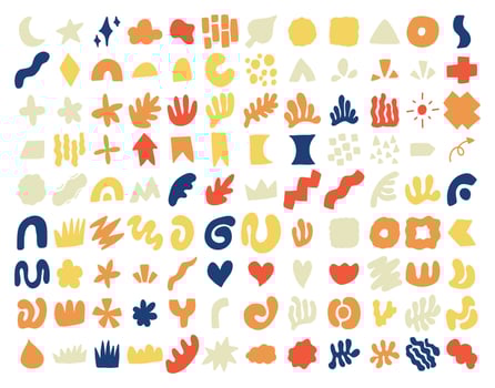 Random abstract shape doodle hand drawn vector