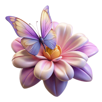dynamic elegant A delicate butterfly resting on a flower, illuminated by soft, natural light, rendered in a highly detailed, macro style precision png