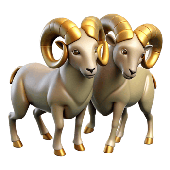 magnificent acclaimed A pair of fighting rams, mountain landscape, dramatic lighting png