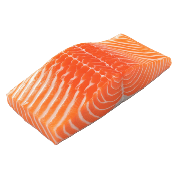 raw salmon fillet with marbling, isolated png