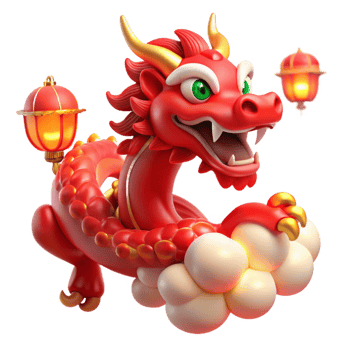 exquisite tranquil geometric A Chinese dragon dancing in the sky during a festival, vibrant red and gold light, Chinese mythology art style museum quality png