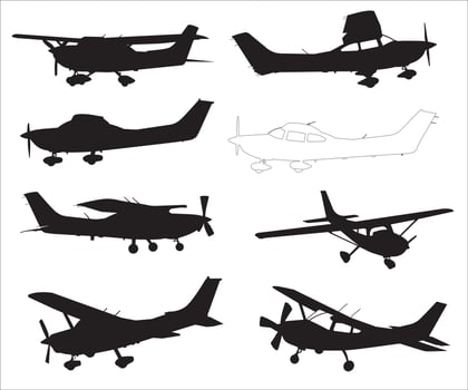 Cessna 182 Skylane, Cessna 182 Skylane Silhouette, Airplane clipart, Cessna 182 Skylane Outline vector