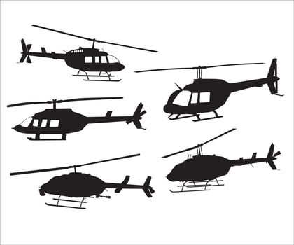 Bell 206L Long Ranger, Bell 206L Long Ranger Helicopter, Military plane vector