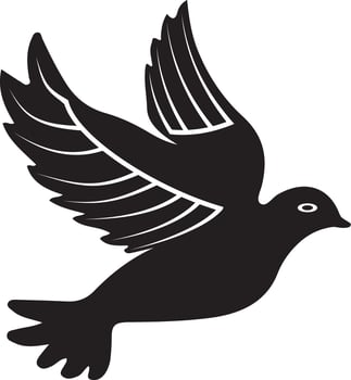 dove on white background art vector