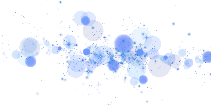 Bokeh Effect Designed in Soft Blue Tones Featuring Glowing Orbs and Sparkles Set on a Transparent Background png