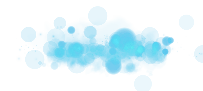 A Soft Blue Bokeh Effect featuring Glowing Orbs and Sparkles set against a Transparent Background for beauty png