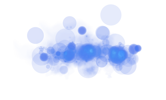 The Bokeh Effect features Beautiful Blue Glowing Orbs complemented by Soft Sparkles on a Transparent Background png
