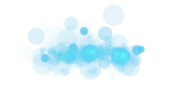 A Stunning Glowing Aqua Bokeh Effect Featuring Soft Orbs and Beautiful Sparkles on a Transparent Background png