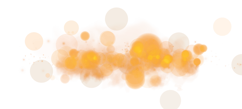 Experience a Soft Bokeh Effect featuring Glowing Orbs in Warm Orange and Cream Colors on a Transparent Background png