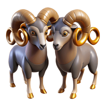 dazzling organic A pair of fighting rams, mountain landscape, dramatic lighting 4K png