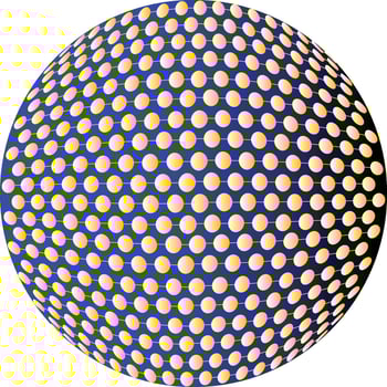 Blue Sphere with Yellow Dot Pattern vector