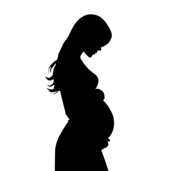 Elegant Black And White Female Silhouette Line Art Profile Isolated on transparent Background png
