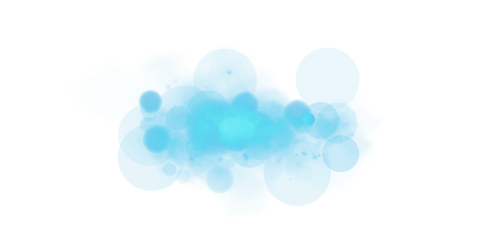 A Soft Blue Bokeh Effect with Glowing Orbs and Sparkles on a Transparent Background, creating a dreamy atmosphere png