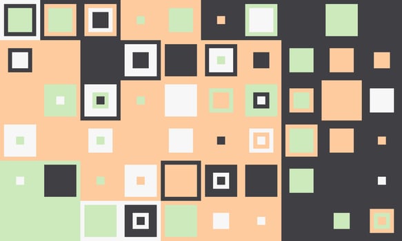 Abstract geometric pattern with pastel and dark squares. A modern, minimalist design ideal for backgrounds, website banners, or tech presentations. vector