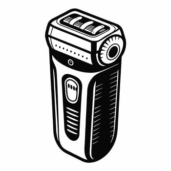 Vintage Electric Shaver Illustration with Classic Design vector