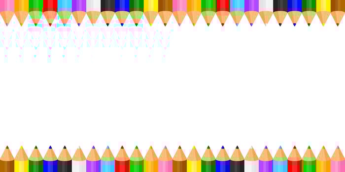 colorful pencils crayon pastel cute in a row on white copy space, collection colored pencils rows for banner preschool kids, clip art crayon pencil cartoon, rainbow pencil kindergarten child learning vector