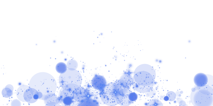 Discover the Bokeh Effect with Glowing Blue Orbs and Soft Sparkles on a Transparent Background for a dreamy look png