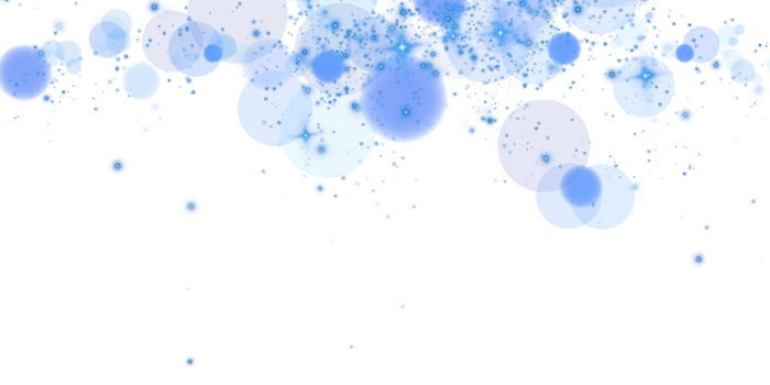 Explore the breathtaking Blue Bokeh Effect featuring Glowing Orbs and Sparkles set on a Transparent Background png